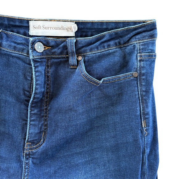 Soft Surroundings Women's Dark Wash Bootcut High Rise Jeans Size 14 Tall - Picture 4 of 7